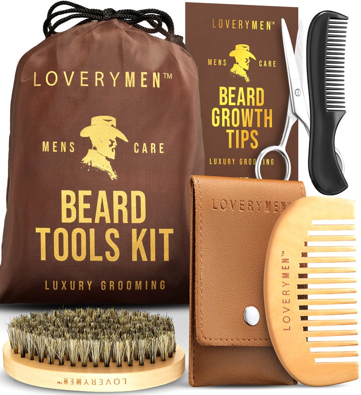 Beard Tools Kit   7pc Mens Grooming Gift Set