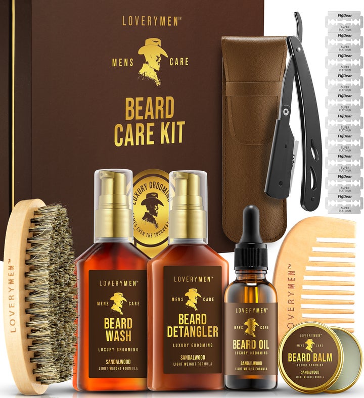 Beard Care Kit   11Pc Sandalwood Grooming Kit