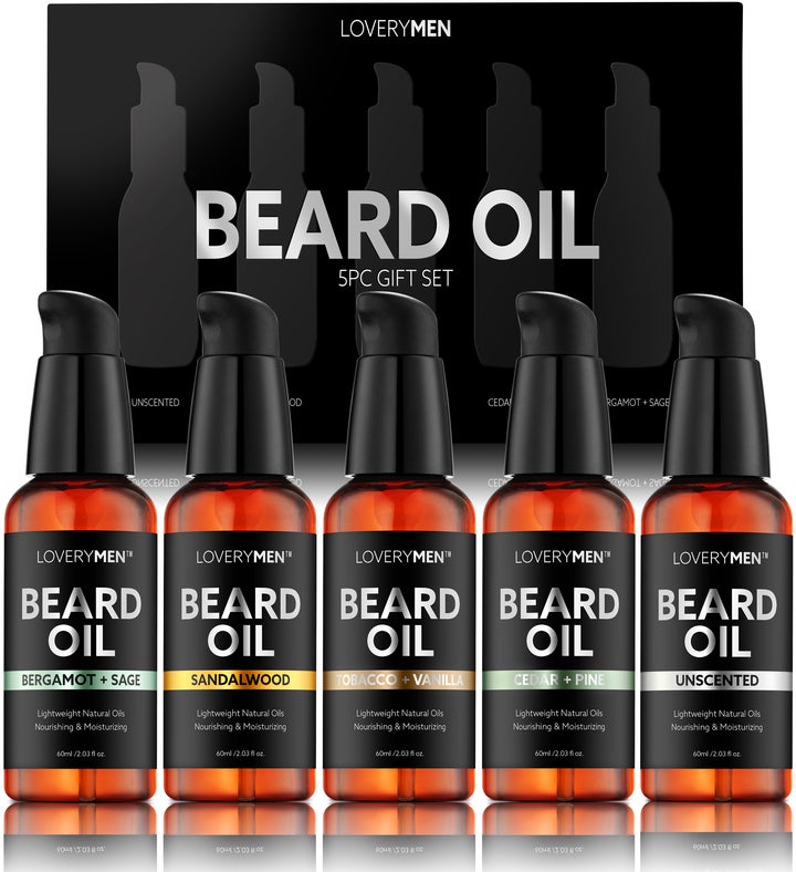 Beard Oil Grooming Gift Set   5pc Beard Softener