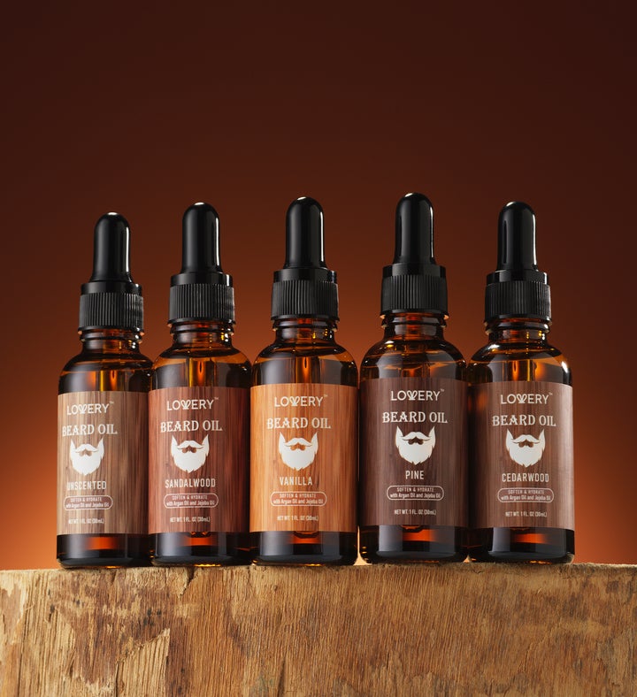 Mens Beard Oil Gift Set   5Pc Argan and Jojoba