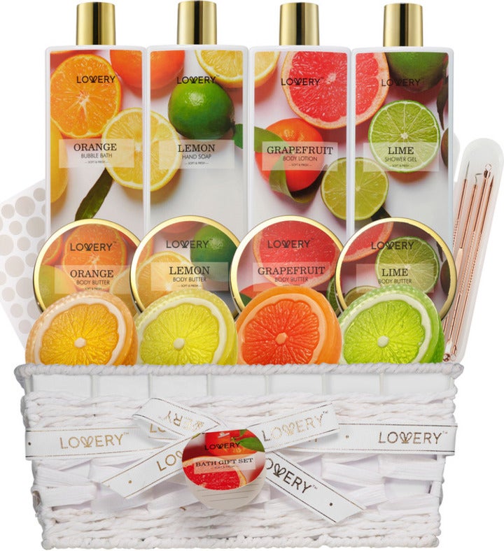 Bath Gift Baskets For Men   Citrus Spa Set