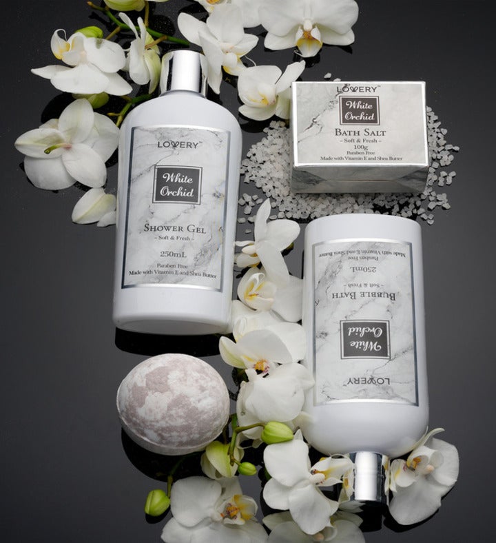 White Orchid Self Care Gift, 20pc Spa Set