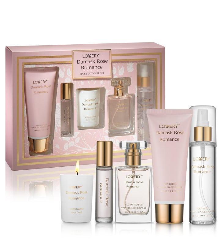 6 pc. Damask Rose Romance Spa Gift Set