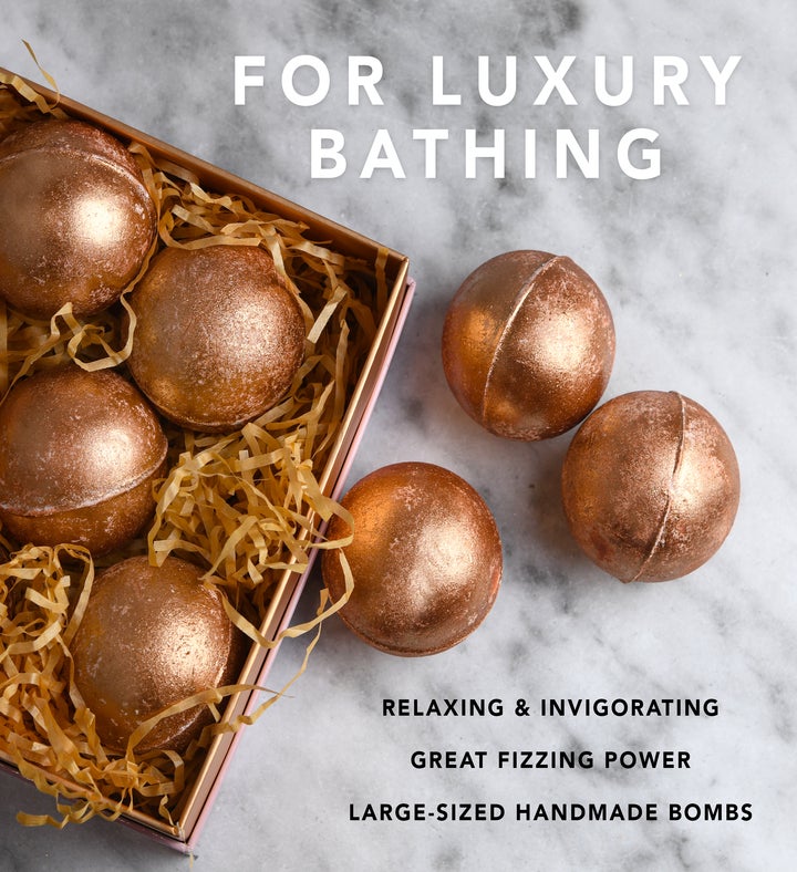 24k Rose Gold Bath Bombs Gift Set