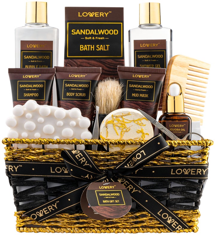 Sandalwood Home Spa Basket Set, 14 Piece