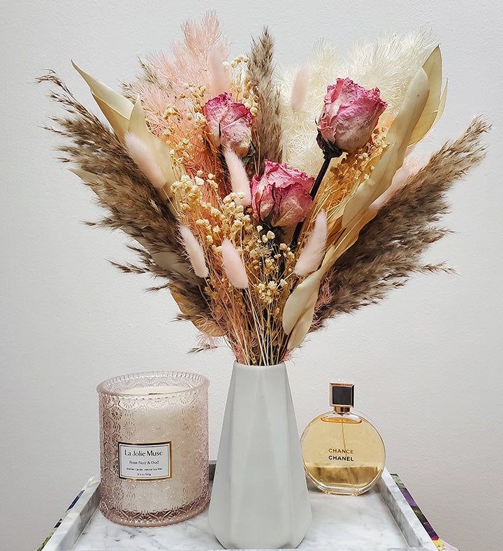 Paris Dried Bouquet with Vase