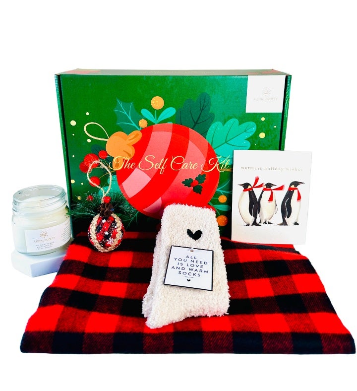 Warmest Holiday Wishes, Plaid Christmas Gift Box