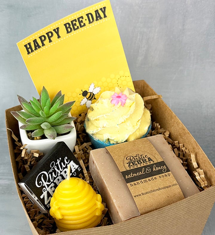 Happy Bee Day Succulent Spa Gift Box