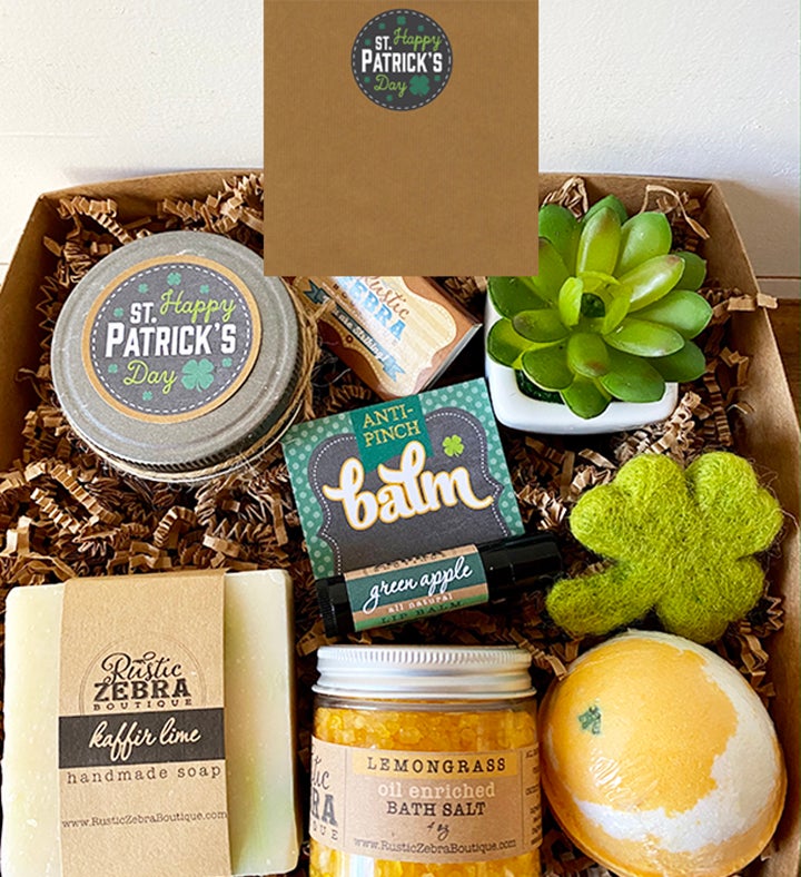 St Patricks Day Succulent Spa Gift Box