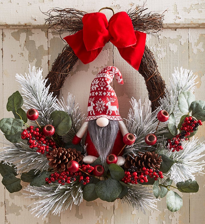 Gnome for the Holidays Wreath  22”
