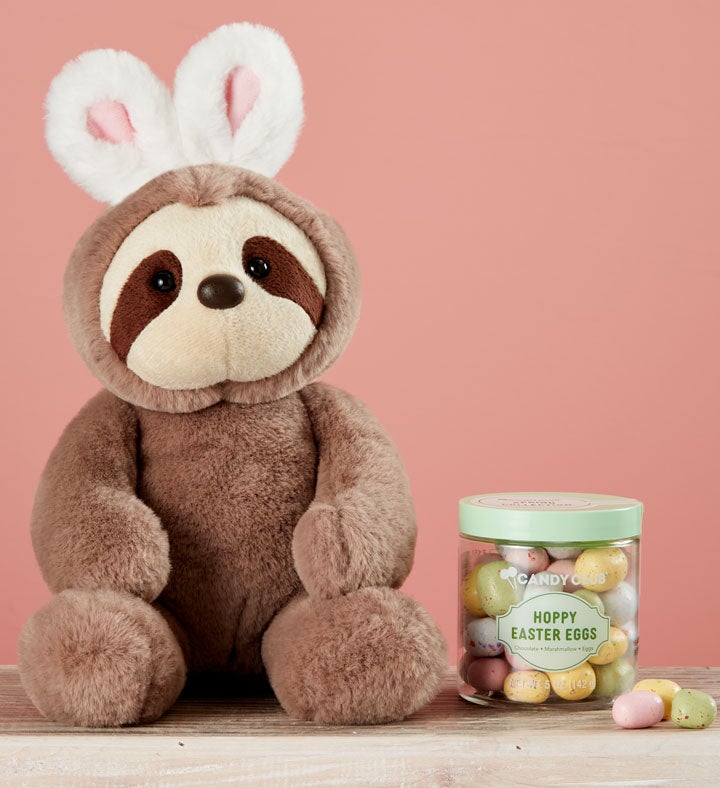 Sloth Medium Plush Easter Basket