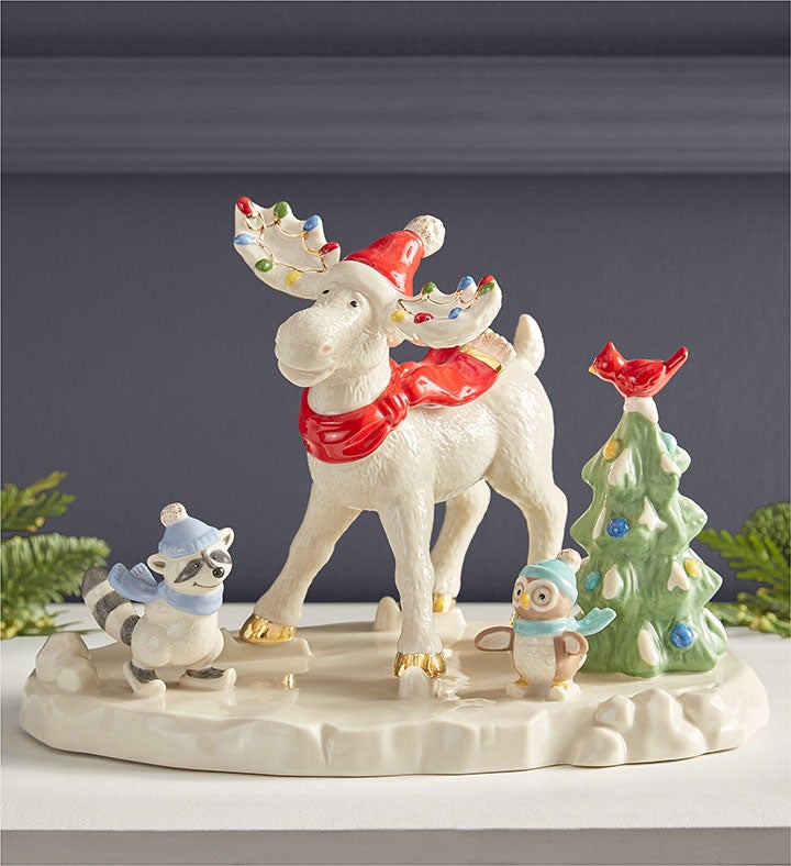 Lenox® Marcel's The Moose Skating Party Figurine