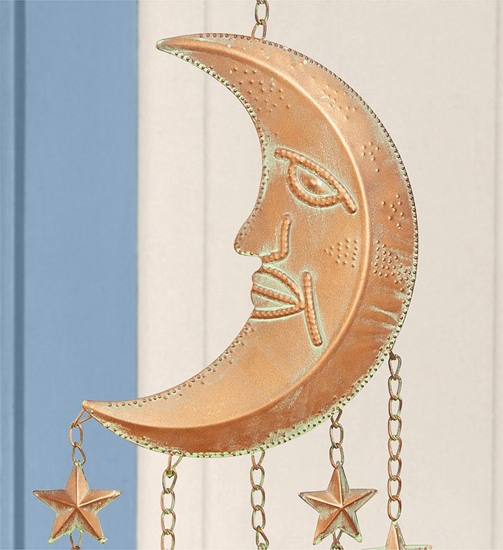 Celestial Moon Windchime - 35”