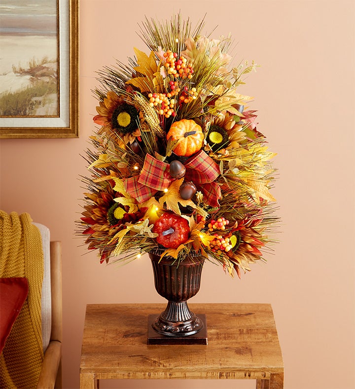 Autumn Foliage Tree With Lights - 27"