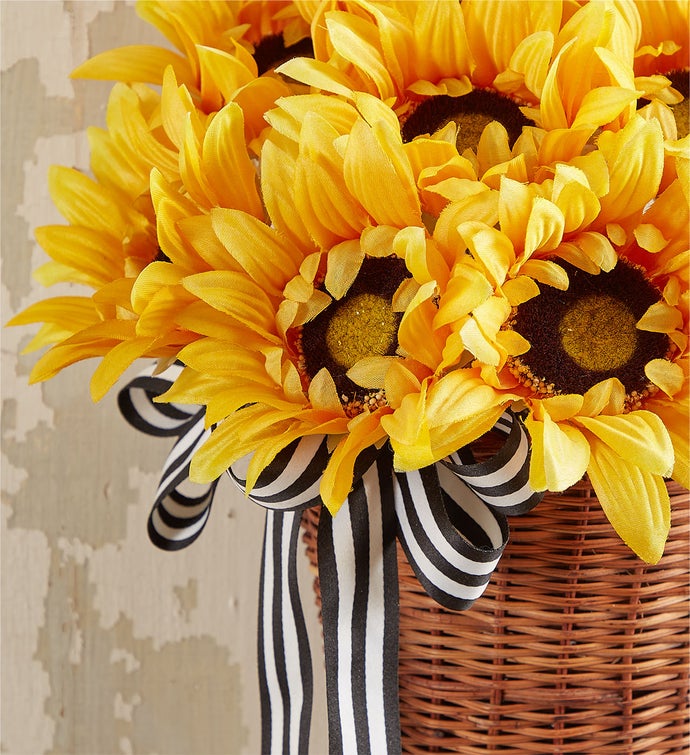Sunflower Hanging Basket - 13"