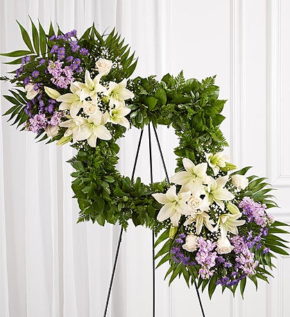 Cherished Remembrance™ Wreath - Lavender & White