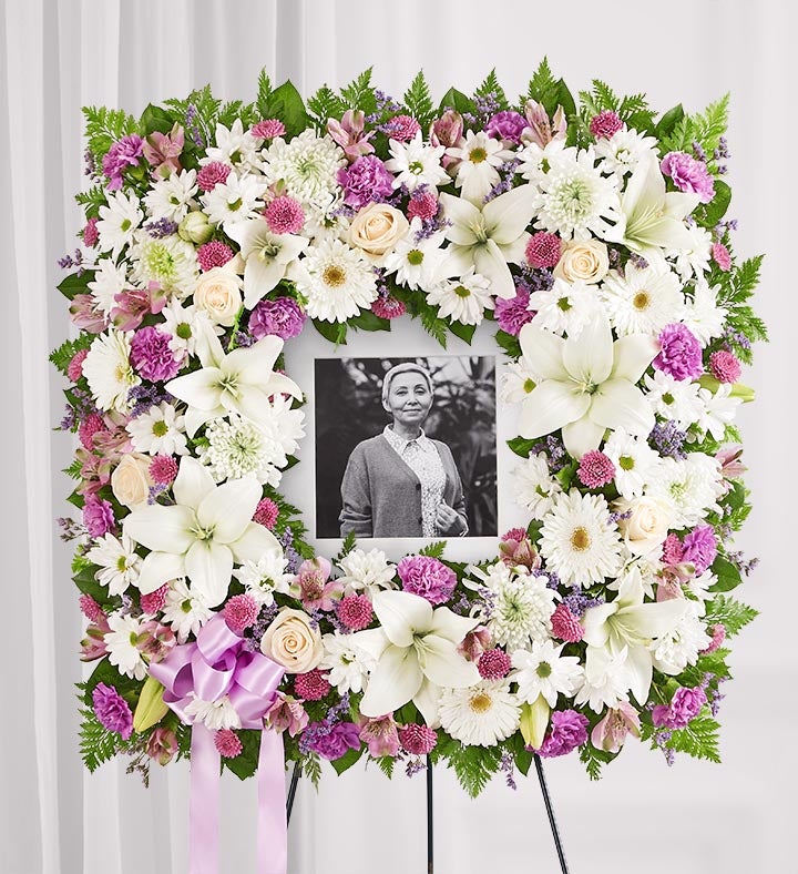 Sentimental Solace Wreath™ - Lavender & White