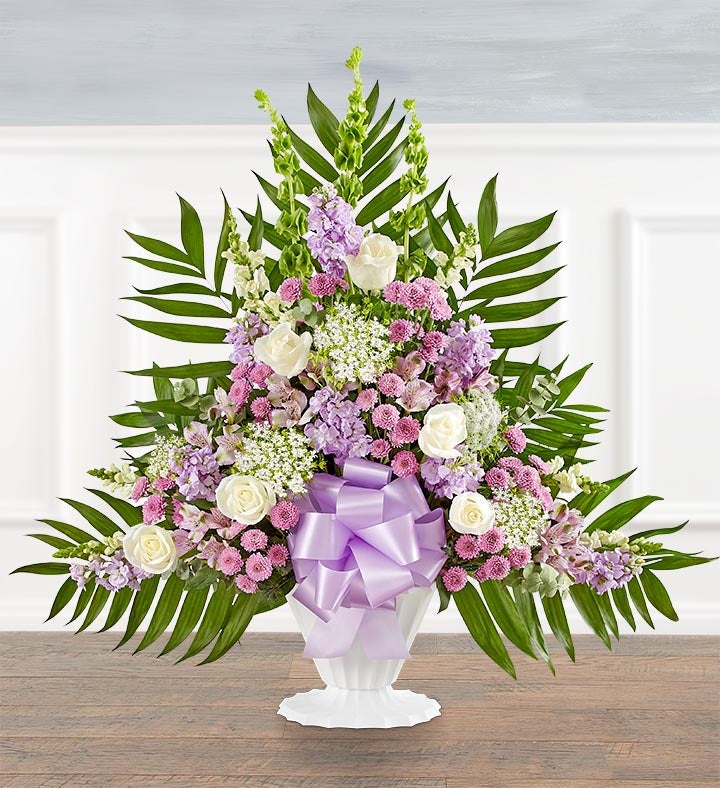 Tranquility Floor Basket™ - Lavender & White