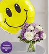 Lovely Lavender Medley™ with Jumbo Smile Balloon