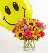 Floral Embrace™ with Jumbo Smile Balloon
