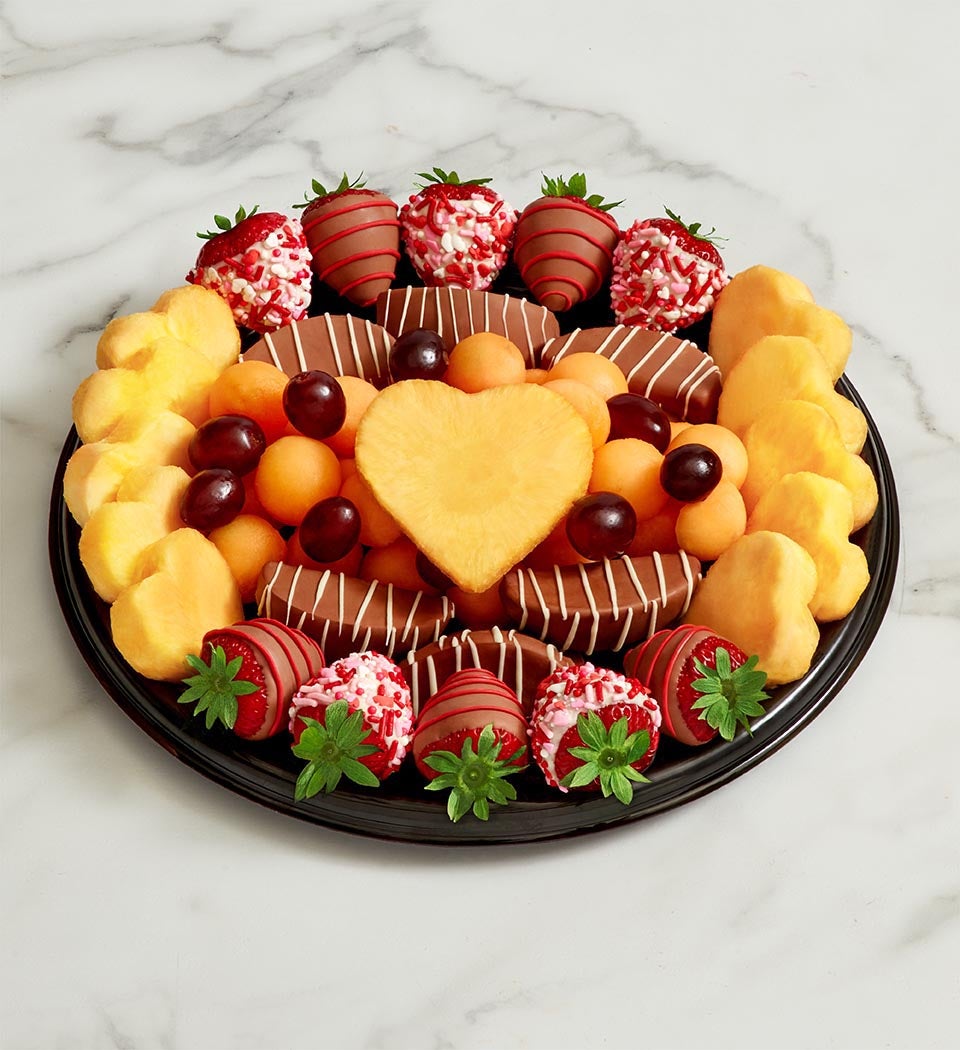 Perfectly Plated™ All Hearts Dipped Fruit Platter