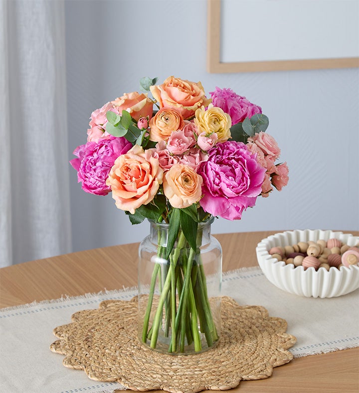 Stunning Sunset Peony Mixed Bouquet