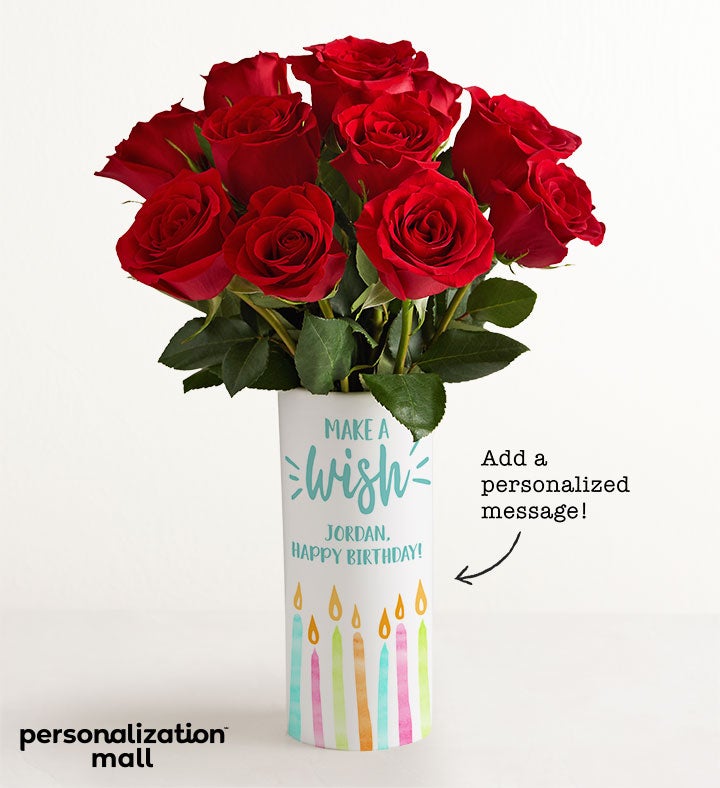 Make a Wish Bouquet with Personalized Vase