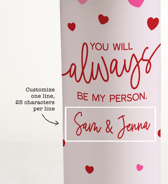 Always Be My Person Bouquet with Personalized Vase