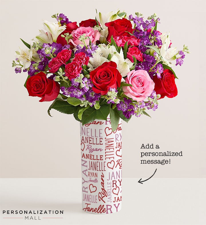 Better Together Bouquet with Personalized Vase