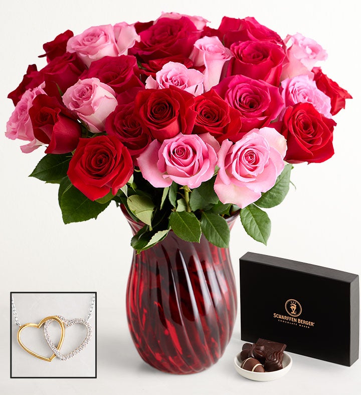 Deluxe Enchanted Rose Medley Bouquet, 36 Stems