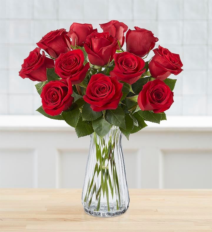Full of Love Red Roses, 12 Stems