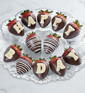 Happy Birthday Chocolate Covered Strawberries