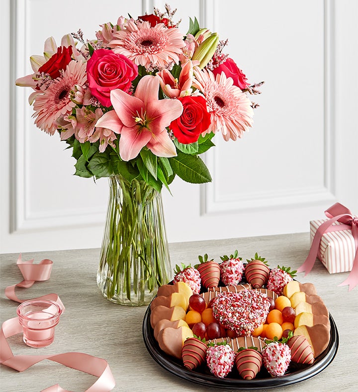 Fields of Europe® Romance with All Hearts Dipped Fruit Platter