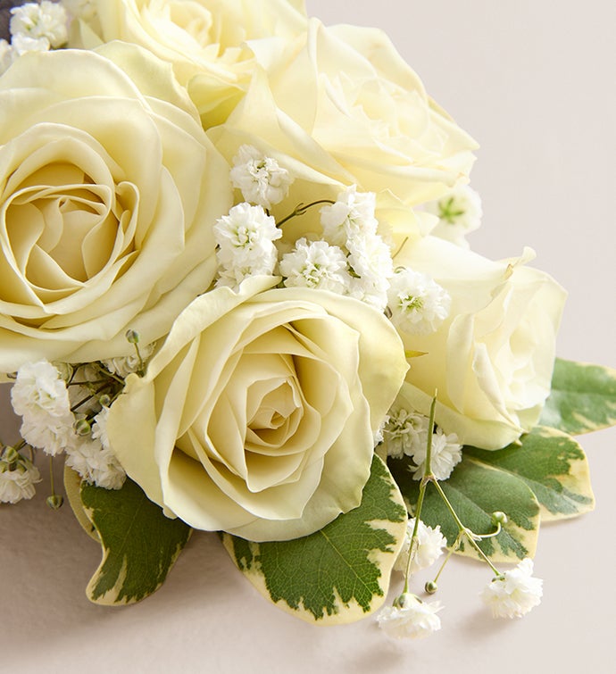 White Spray Rose Corsage
