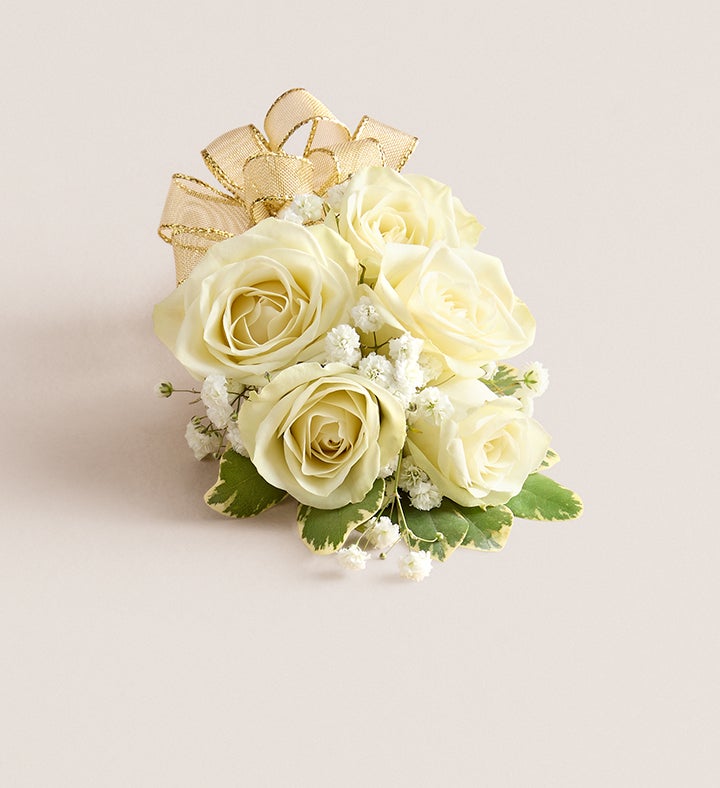 White Spray Rose Corsage | 1800Flowers.com