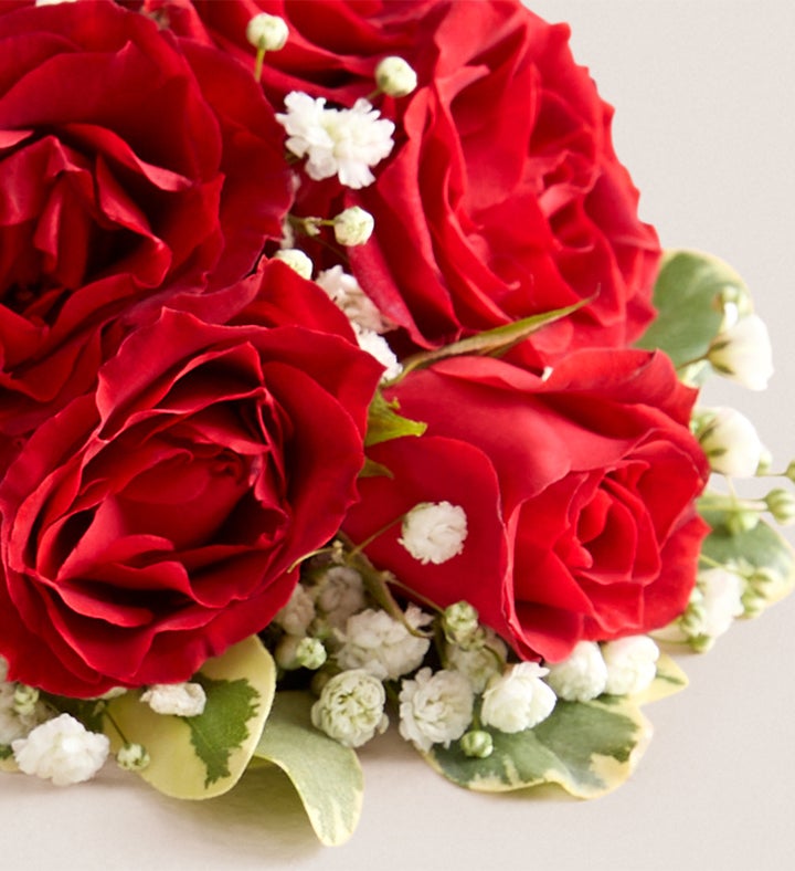 Red Spray Rose Corsage & Boutonniere