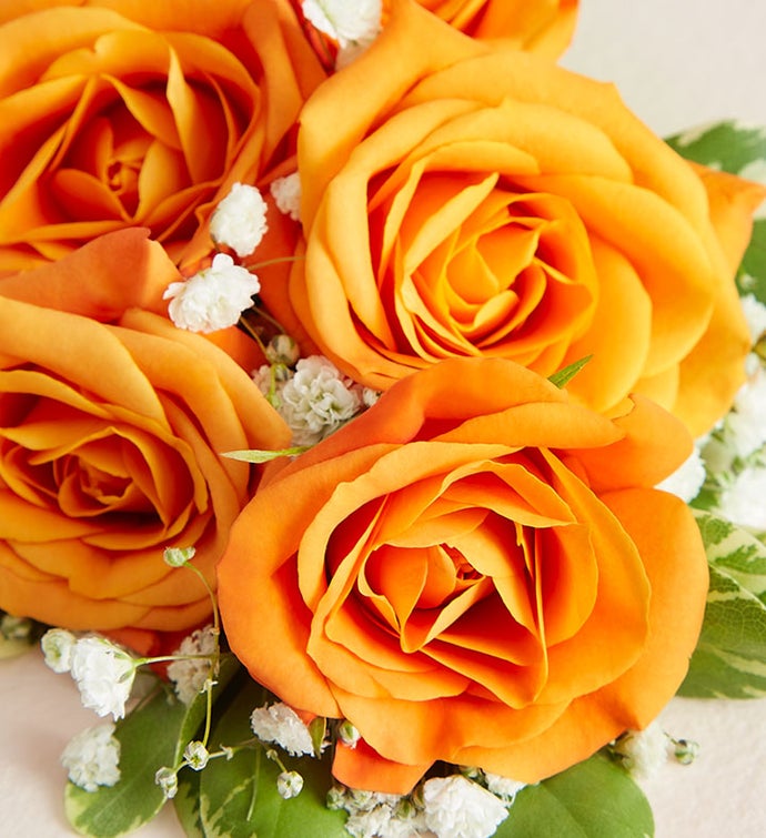 Orange Spray Rose Corsage And Boutonniere