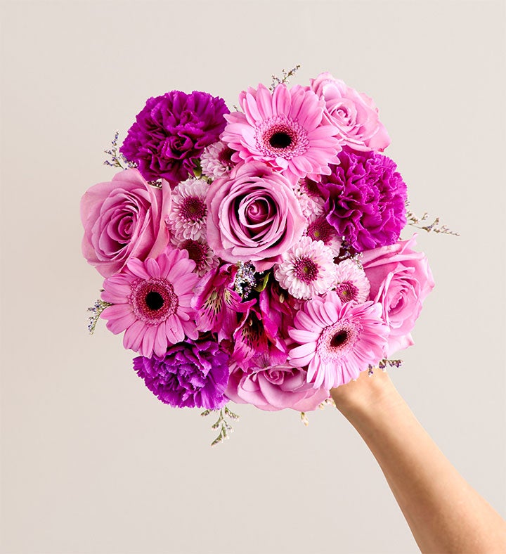Prom Bouquet and Boutonniere   Purple