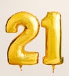 Floral Embrace™ with Number 21 Balloons