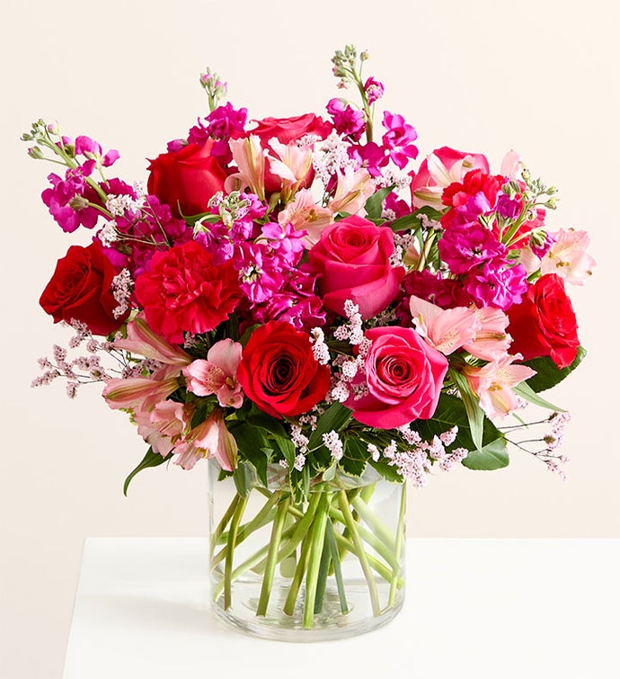 Floral Fantasy™ Bouquet with Love Bear Balloon