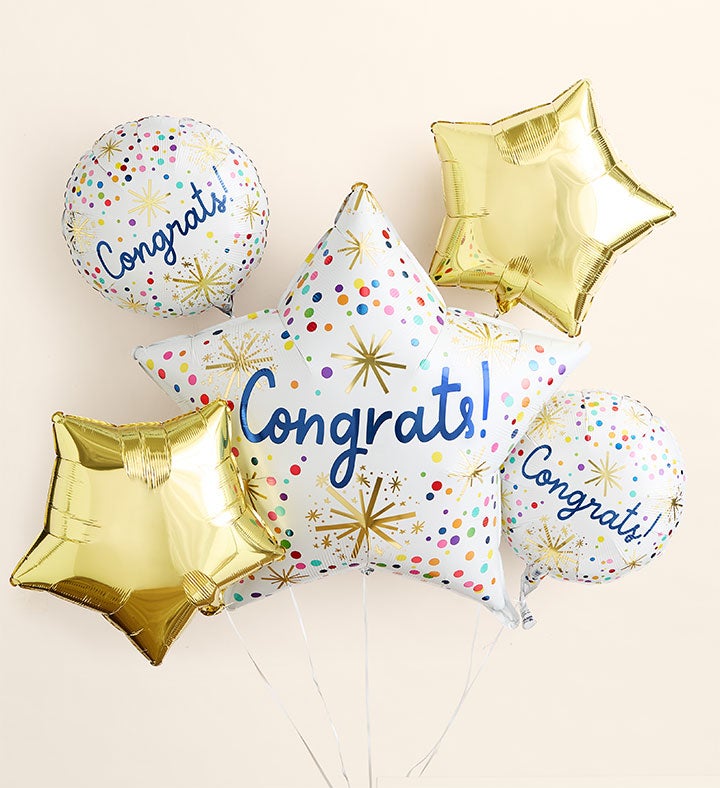 Fields of Europe® Celebration with Congrats Balloon Bouquet