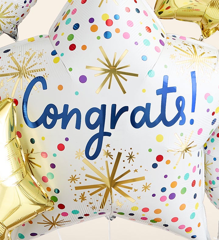 Fields of Europe® Celebration with Congrats Balloon Bouquet