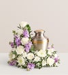 Cremation Wreath- Lavender and White