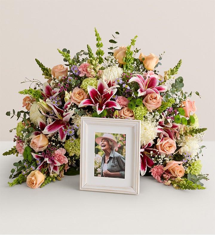Crescent Cremation Arrangement- Pastel