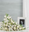 Asymetrical Cremation Arrangement- All White