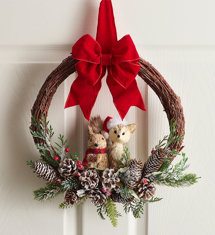 Winter Forest Friends Wreath - 16"