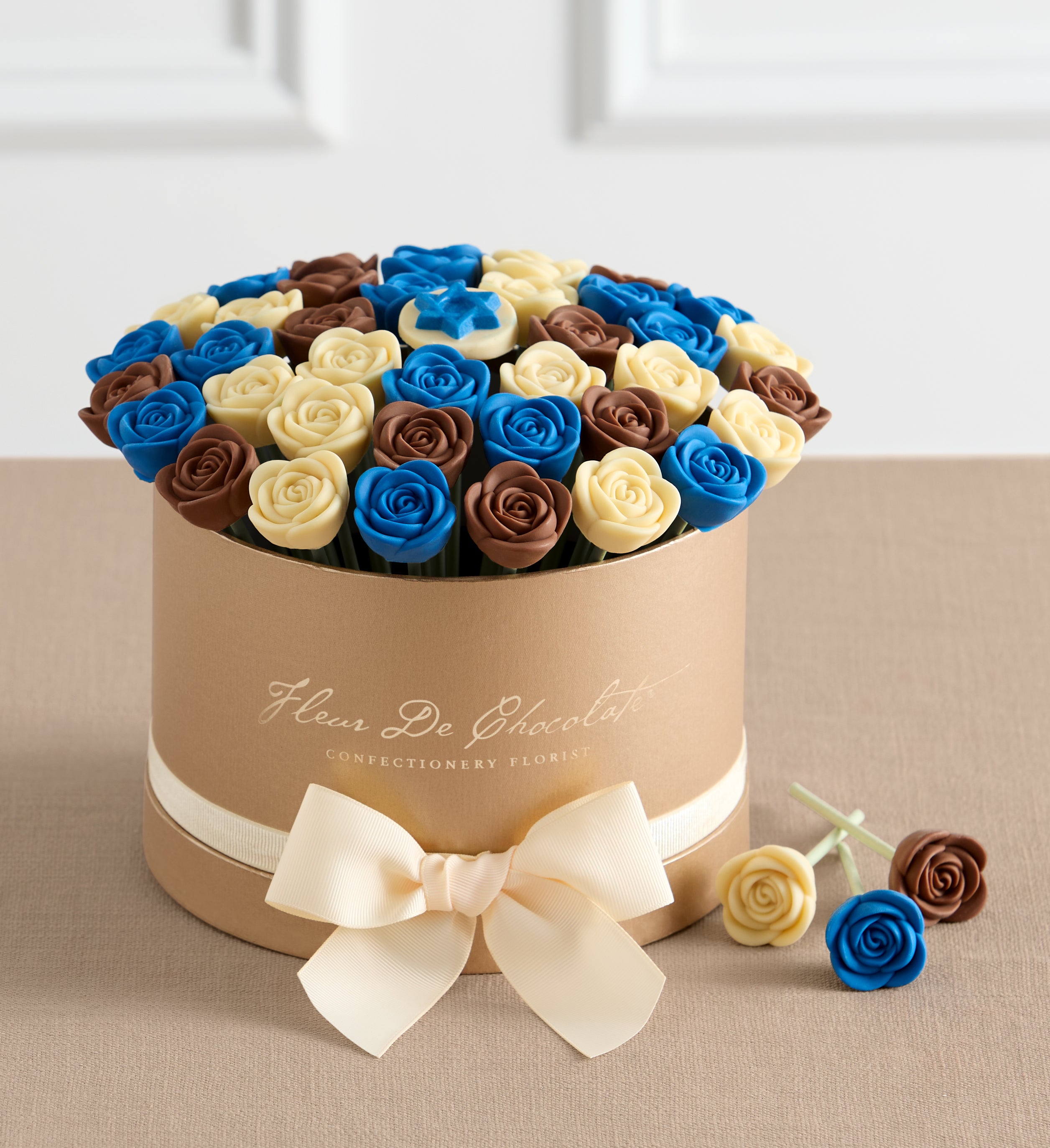 Fleur De Chocolate® Belgian Chocolate Roses – Star of David
