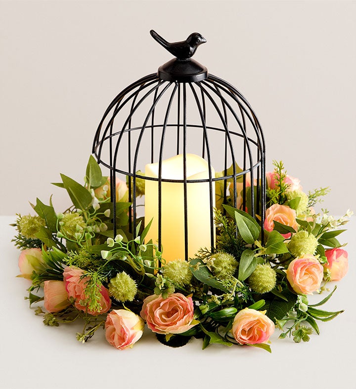 Illuminating Birdcage Centerpiece   12”