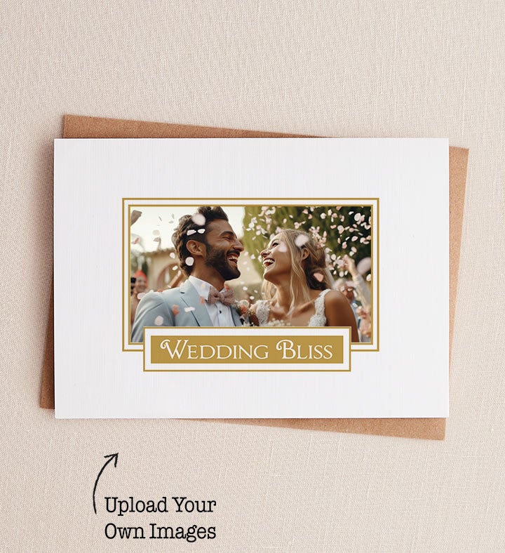 Wedding Bliss   Photo Card Wedding Greeting Card