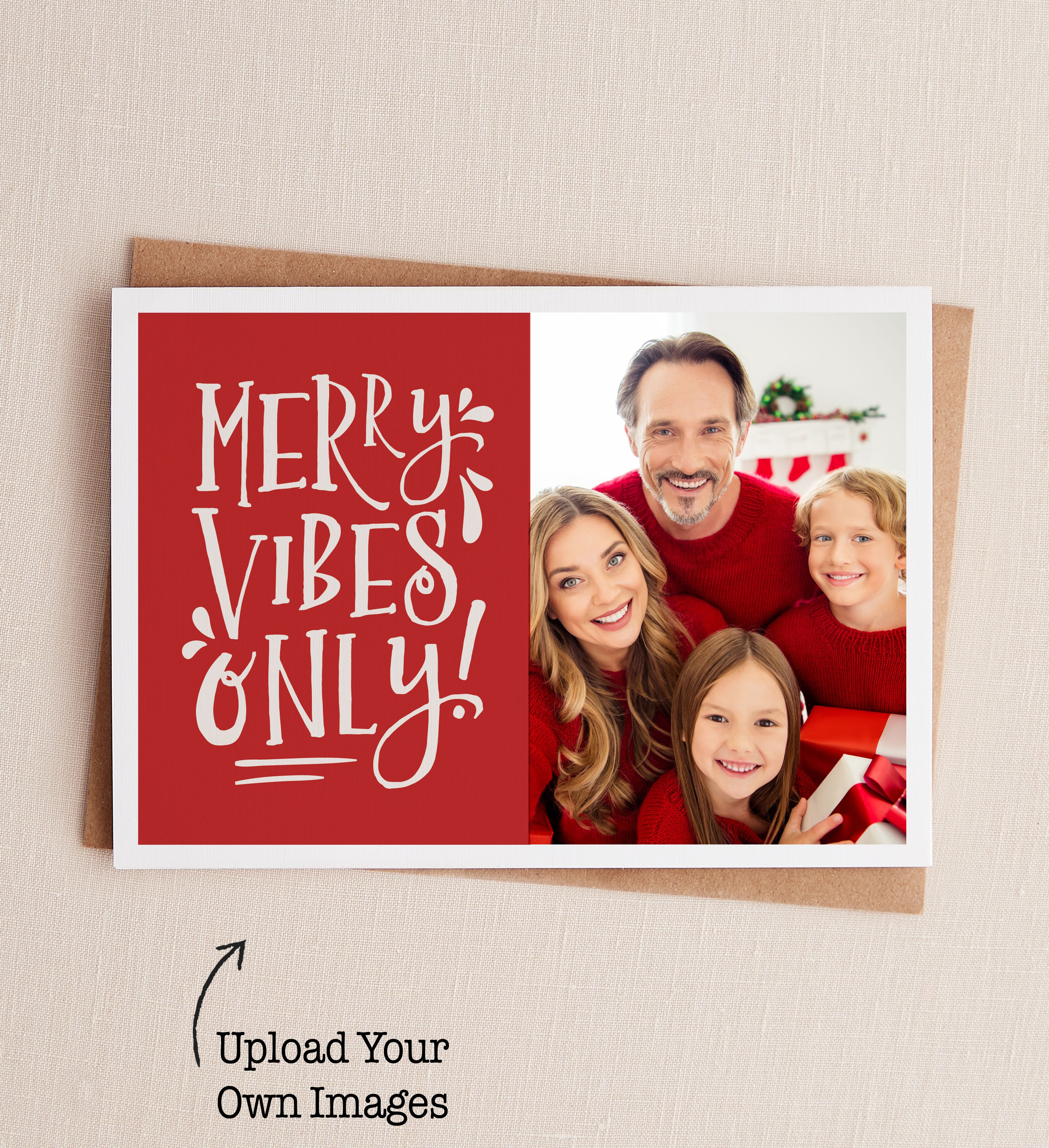 Merry Vibes Christmas Greeting Card